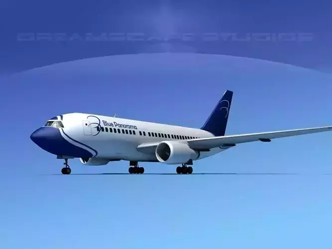 Boeing 767-100 Blue Panarama