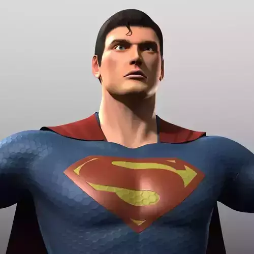Man of Steel Costume Low-poly 3D model