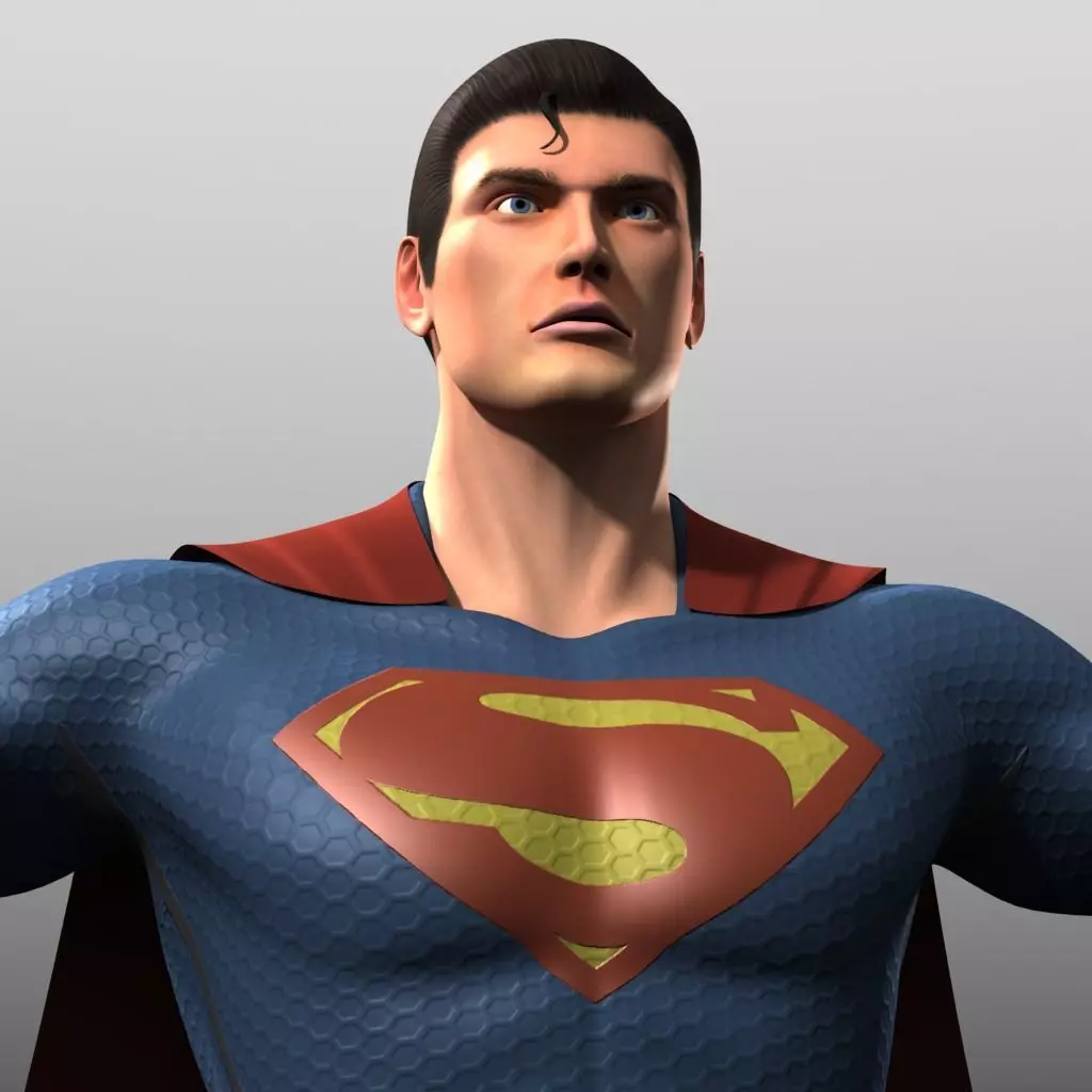 Man of Steel Costume Low-poly 3D model_0