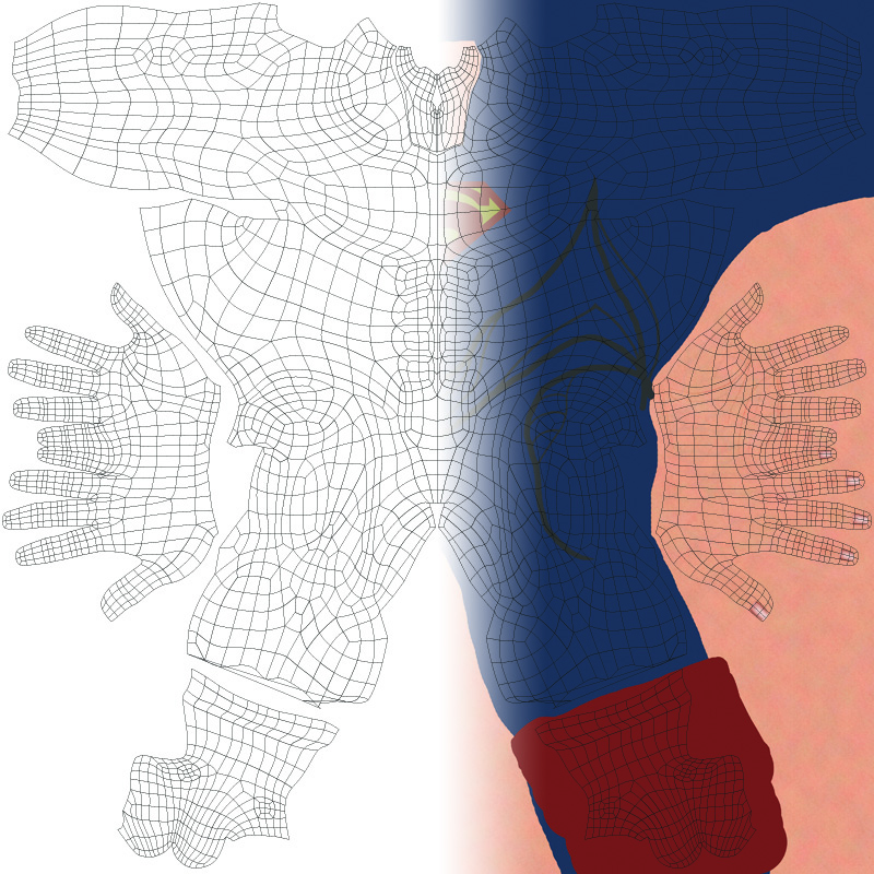 Man of Steel Costume Low-poly 3D model_8