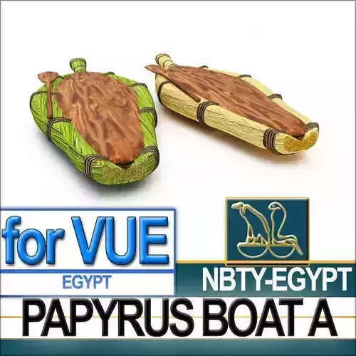 Ancient Egyptian Papyrus Boat A 3D model