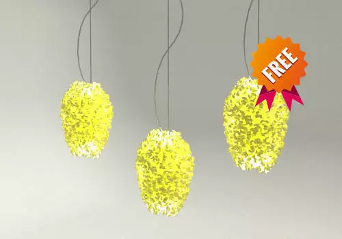 Pendant Light cascade ANGO Free 3D model