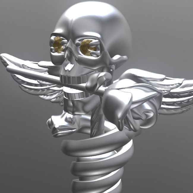 SkullSnake prefabricated  3D print model_5