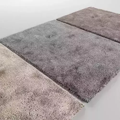 Carpet shaggy rug 3D model