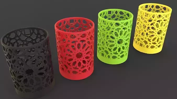 Arabic Decoration Pen Holder 3D print model
