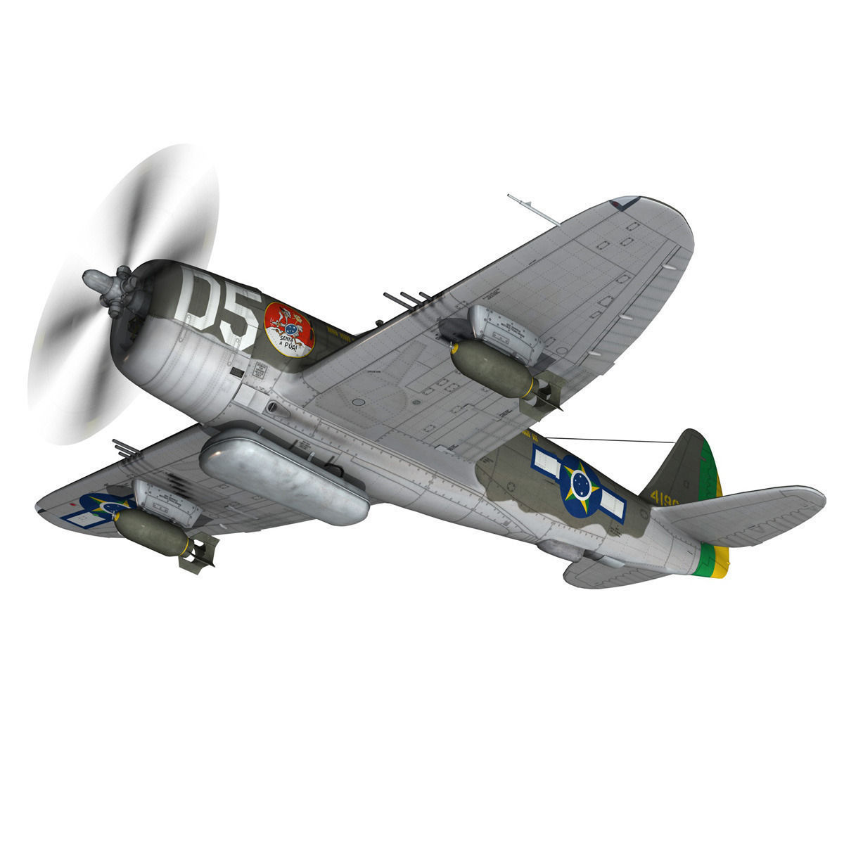 Republic P-47D Thunderbolt - Brazilian Air Force 3D model_2