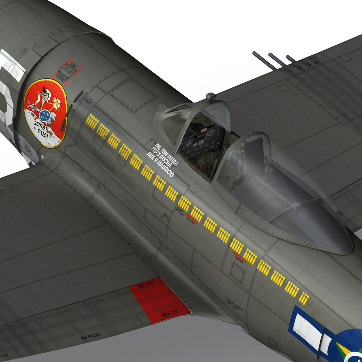 Republic P-47D Thunderbolt - Brazilian Air Force 3D model_15