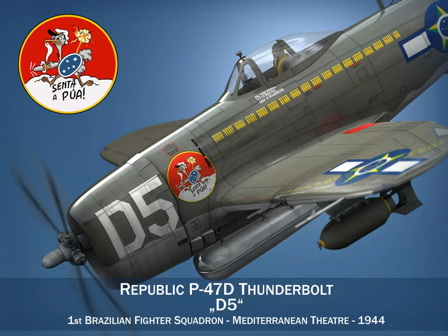 Republic P-47D Thunderbolt - Brazilian Air Force 3D model_0
