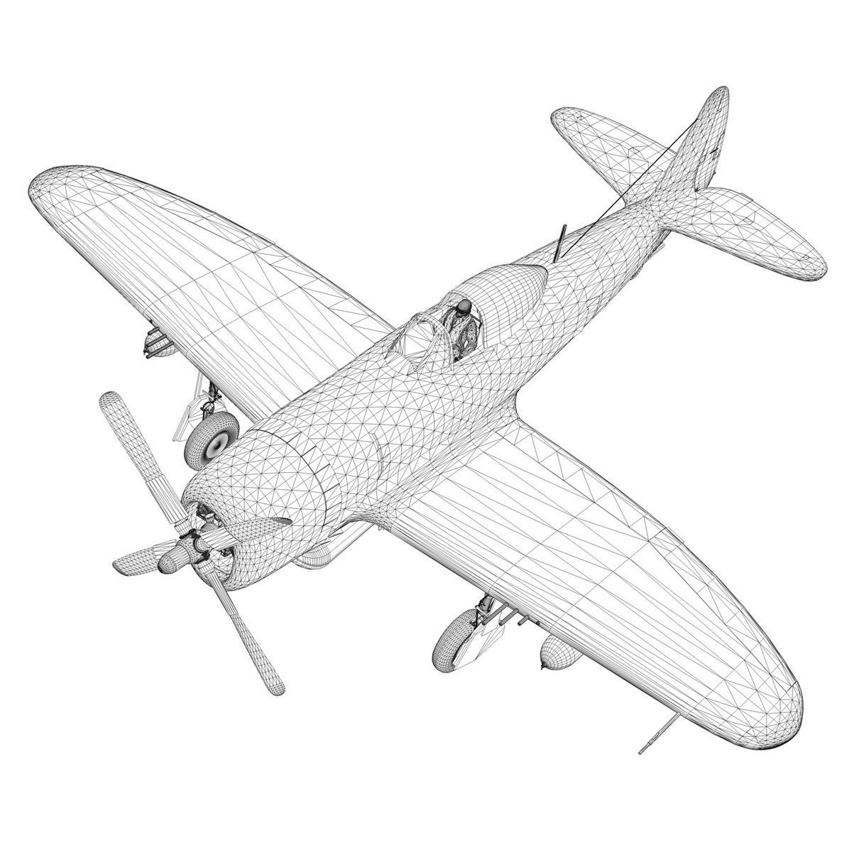 Republic P-47D Thunderbolt - Brazilian Air Force 3D model_19