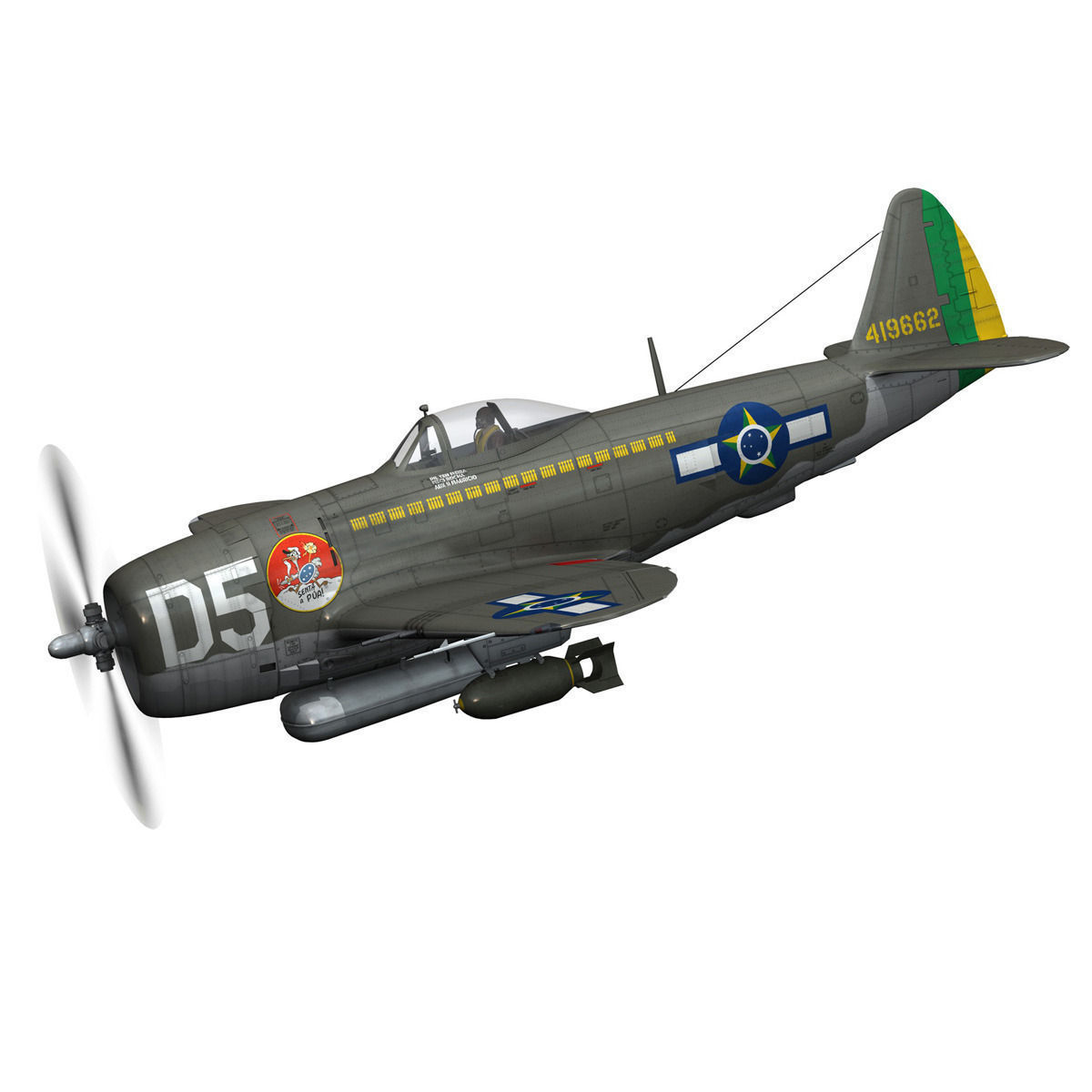 Republic P-47D Thunderbolt - Brazilian Air Force 3D model_1