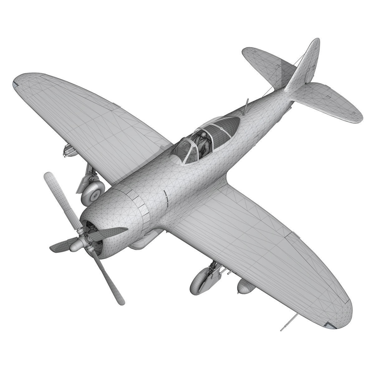 Republic P-47D Thunderbolt - Brazilian Air Force 3D model_16