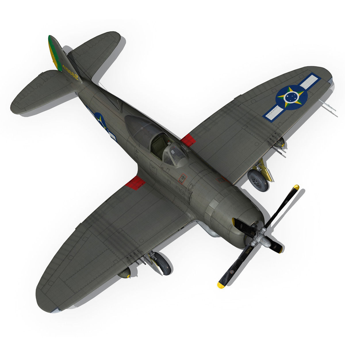 Republic P-47D Thunderbolt - Brazilian Air Force 3D model_13