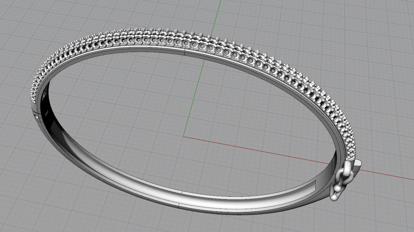3 rows bracelet 45x56cm 3D print model_6
