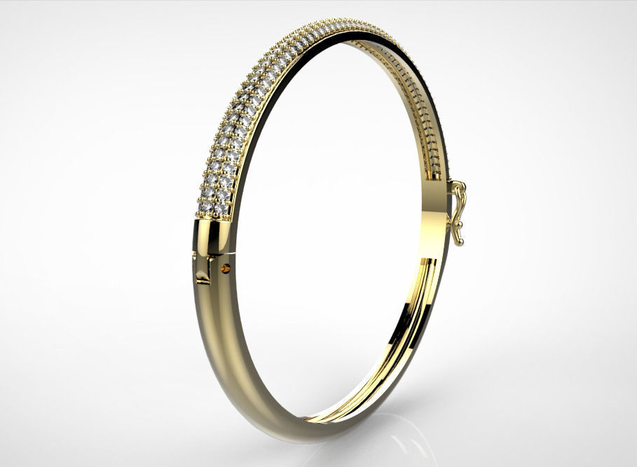 3 rows bracelet 45x56cm 3D print model_2