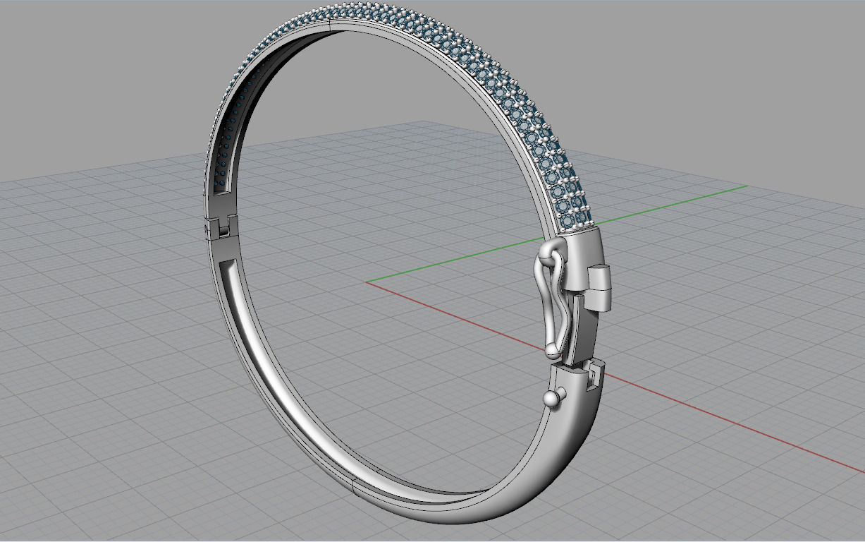 3 rows bracelet 45x56cm 3D print model_7