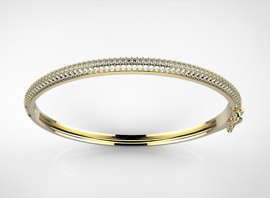 3 rows bracelet 45x56cm 3D print model_3