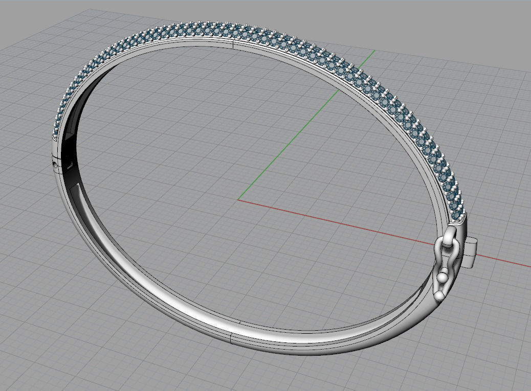 3 rows bracelet 45x56cm 3D print model_4