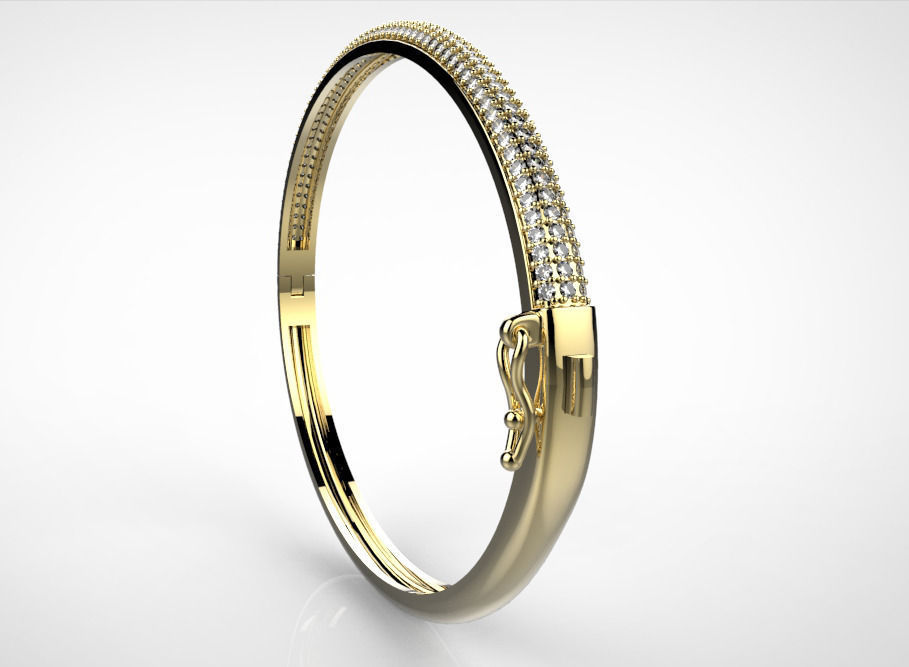 3 rows bracelet 45x56cm 3D print model_8