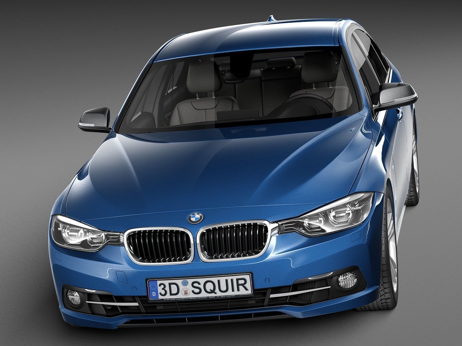 BMW 3Series F30 Sedan 2016 3D Model .max .obj .3ds .fbx