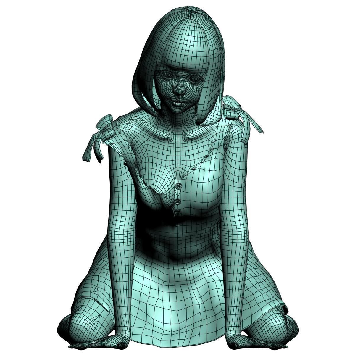 Mariko dress pose 06 3D model_14