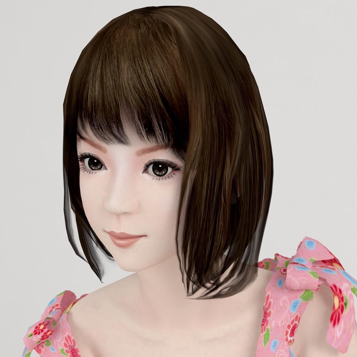 Mariko dress pose 06 3D model_1