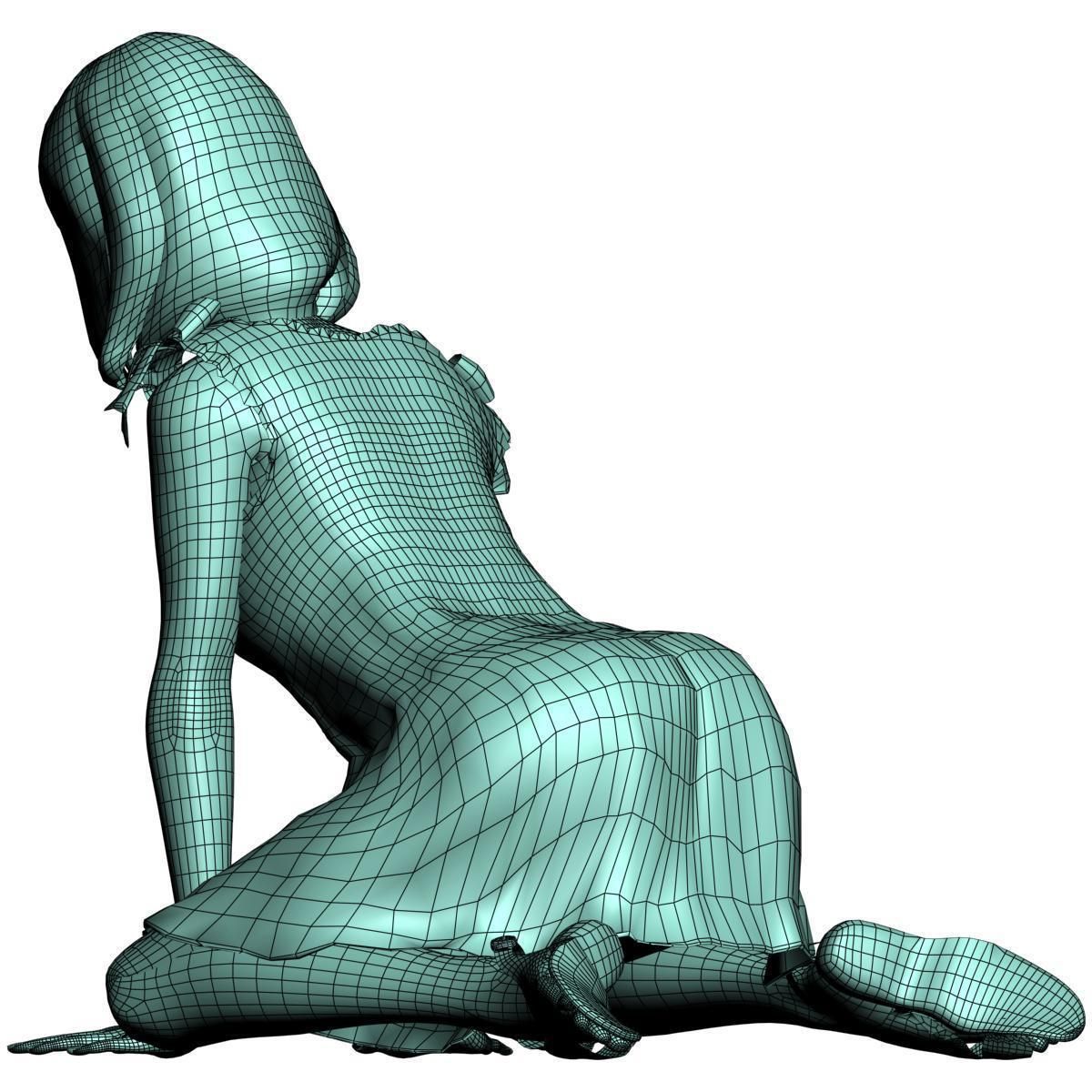 Mariko dress pose 06 3D model_16