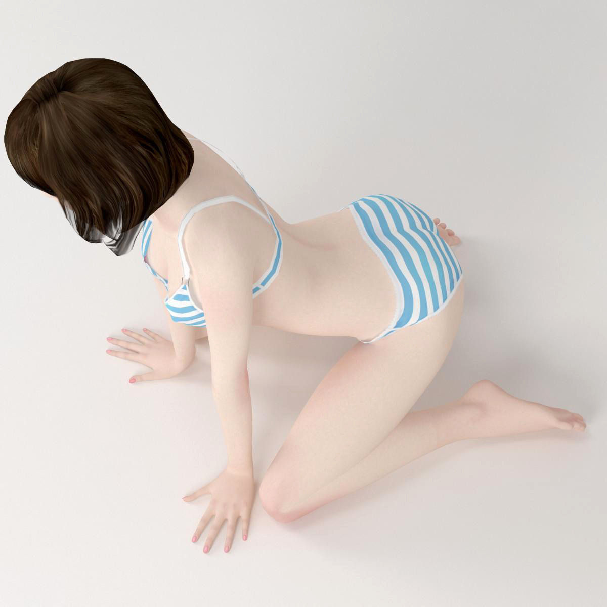 Mariko dress pose 06 3D model_12