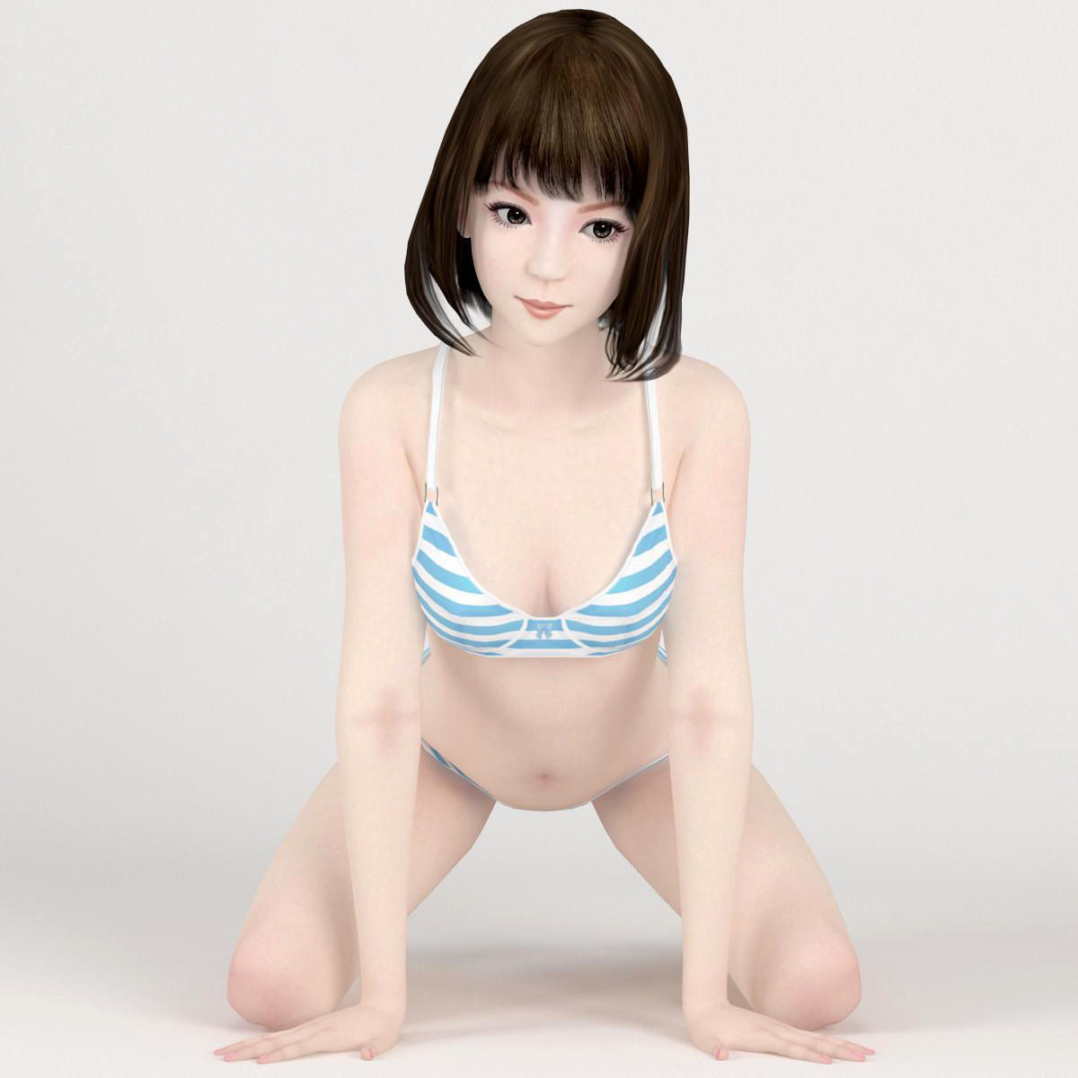 Mariko dress pose 06 3D model_6