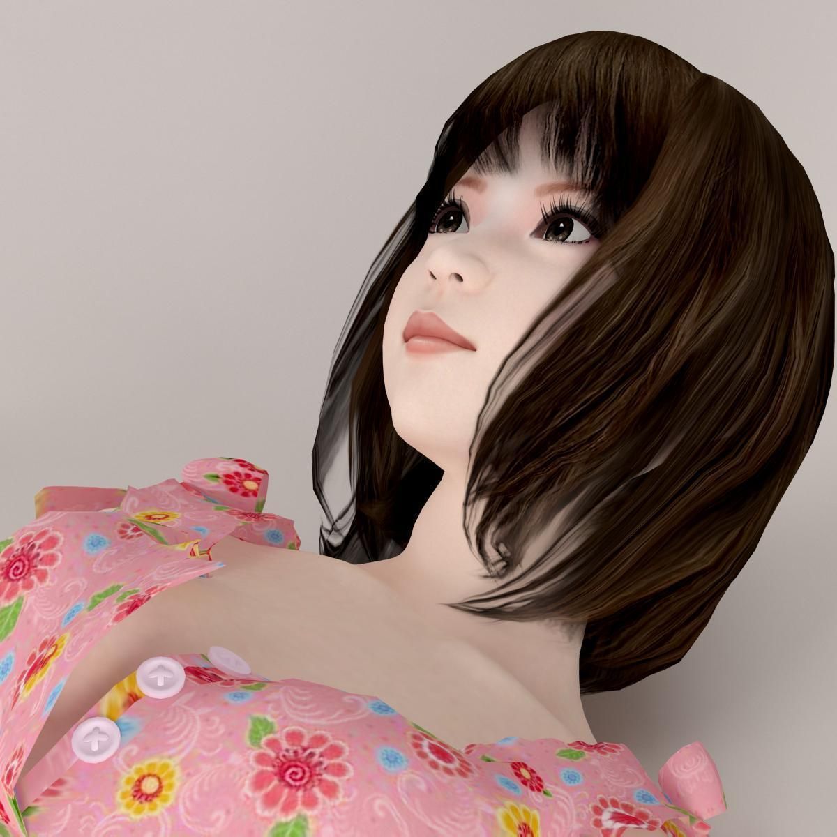 Mariko dress pose 07 3D model_1