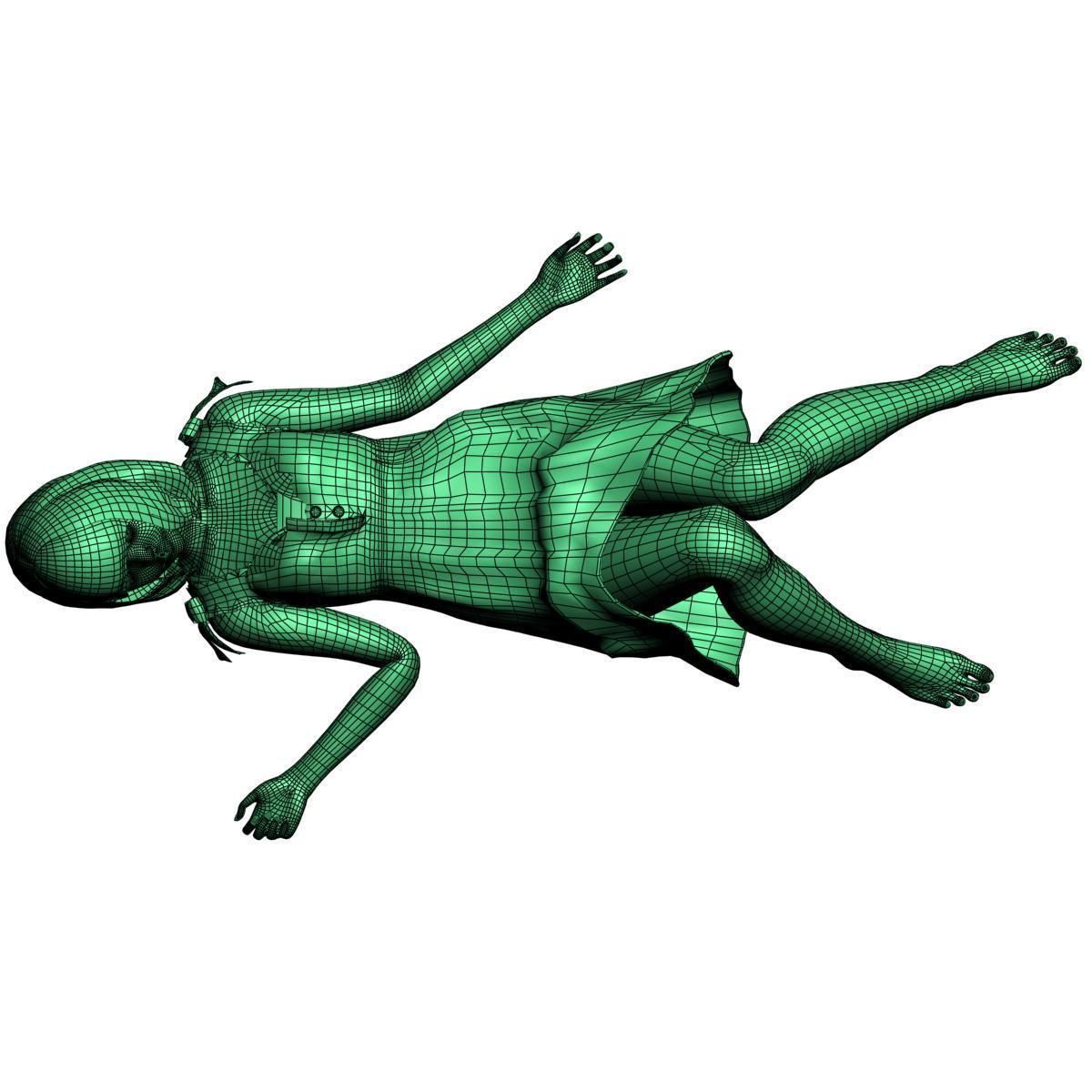 Mariko dress pose 07 3D model_16