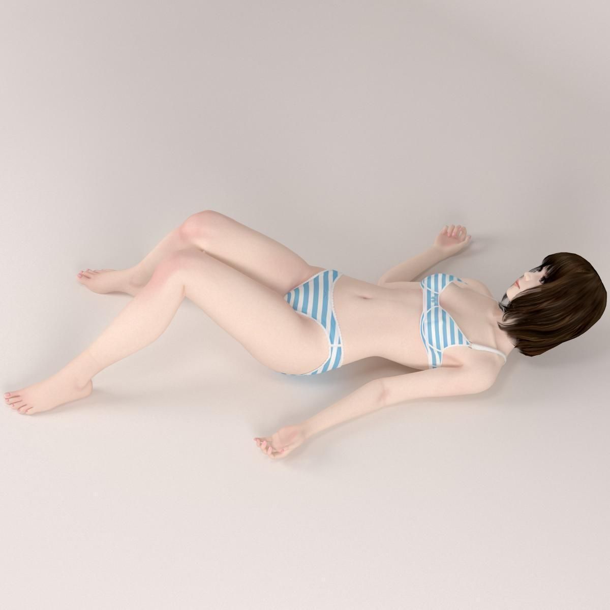 Mariko dress pose 07 3D model_9