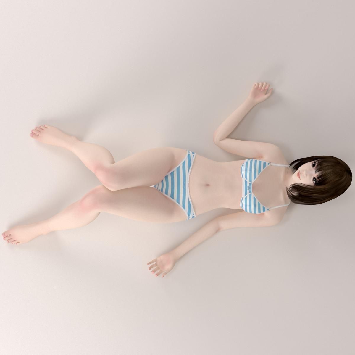 Mariko dress pose 07 3D model_3