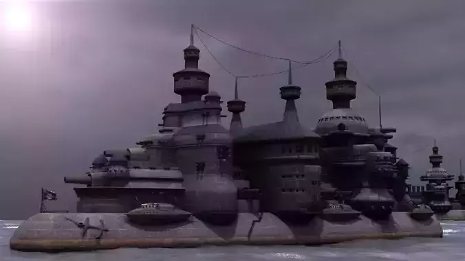 Steampunk Cruiser 3D model