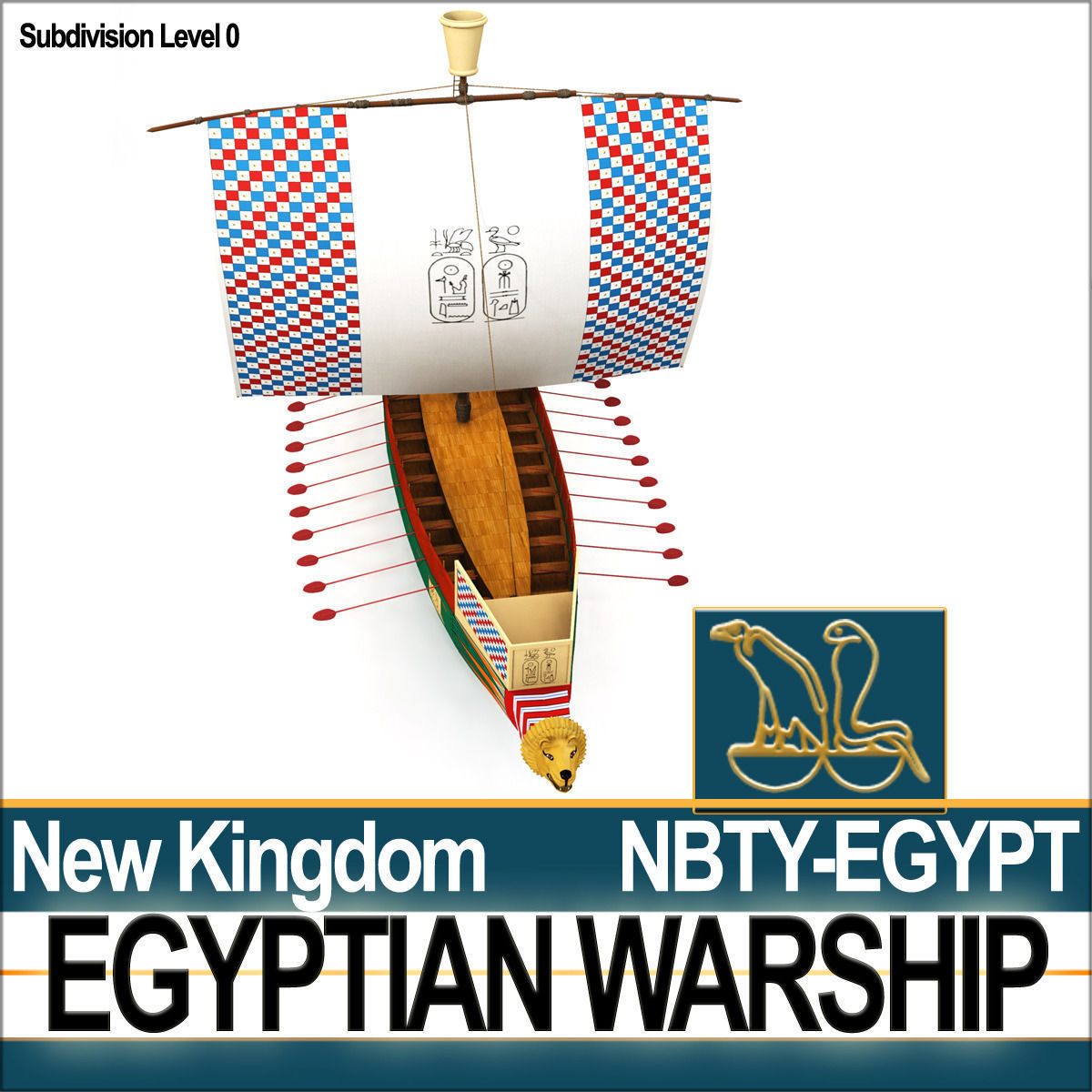 Ancient Egypt Warship Kepnet NK 3D model_6