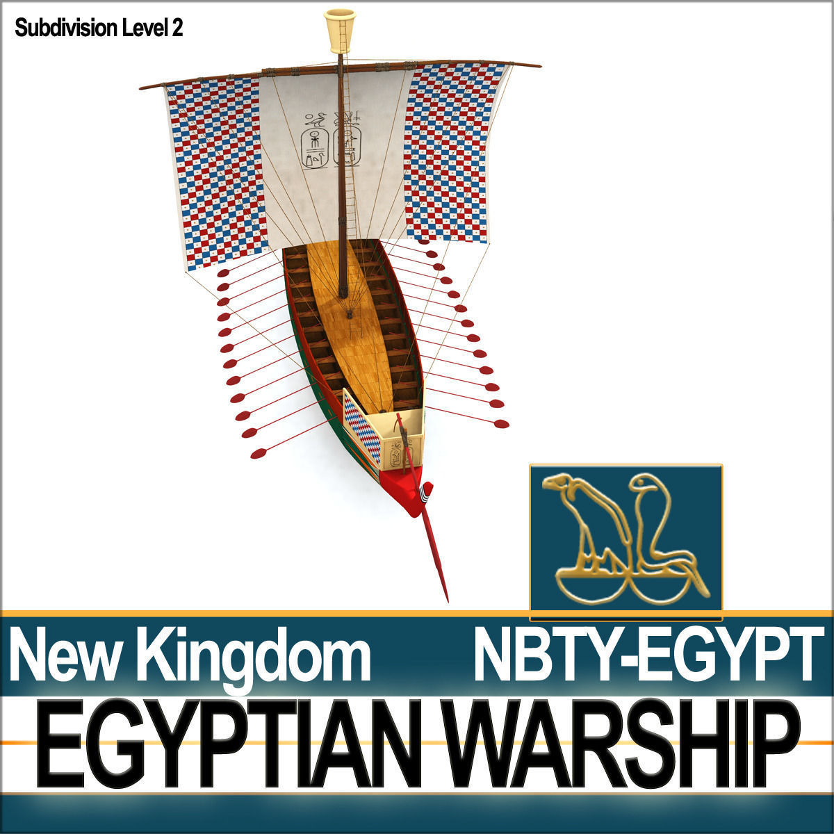 Ancient Egypt Warship Kepnet NK 3D model_4