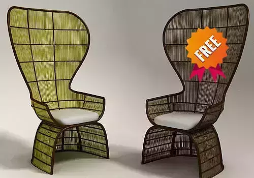 Crinoline C5P Armchair BeB Italia Free 3D model