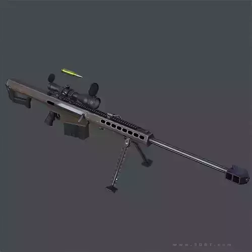 3DRT - Modern Firearms Animated - M107 Low-poly 3D model