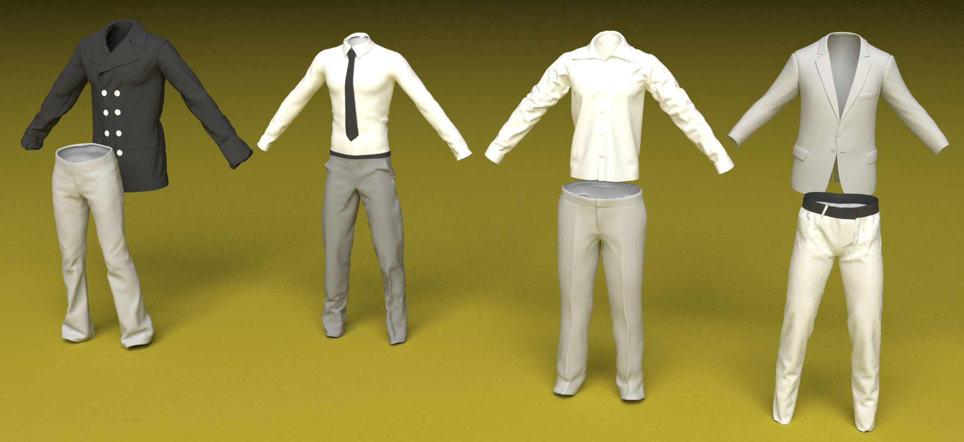 Male Clothes 3D model_4
