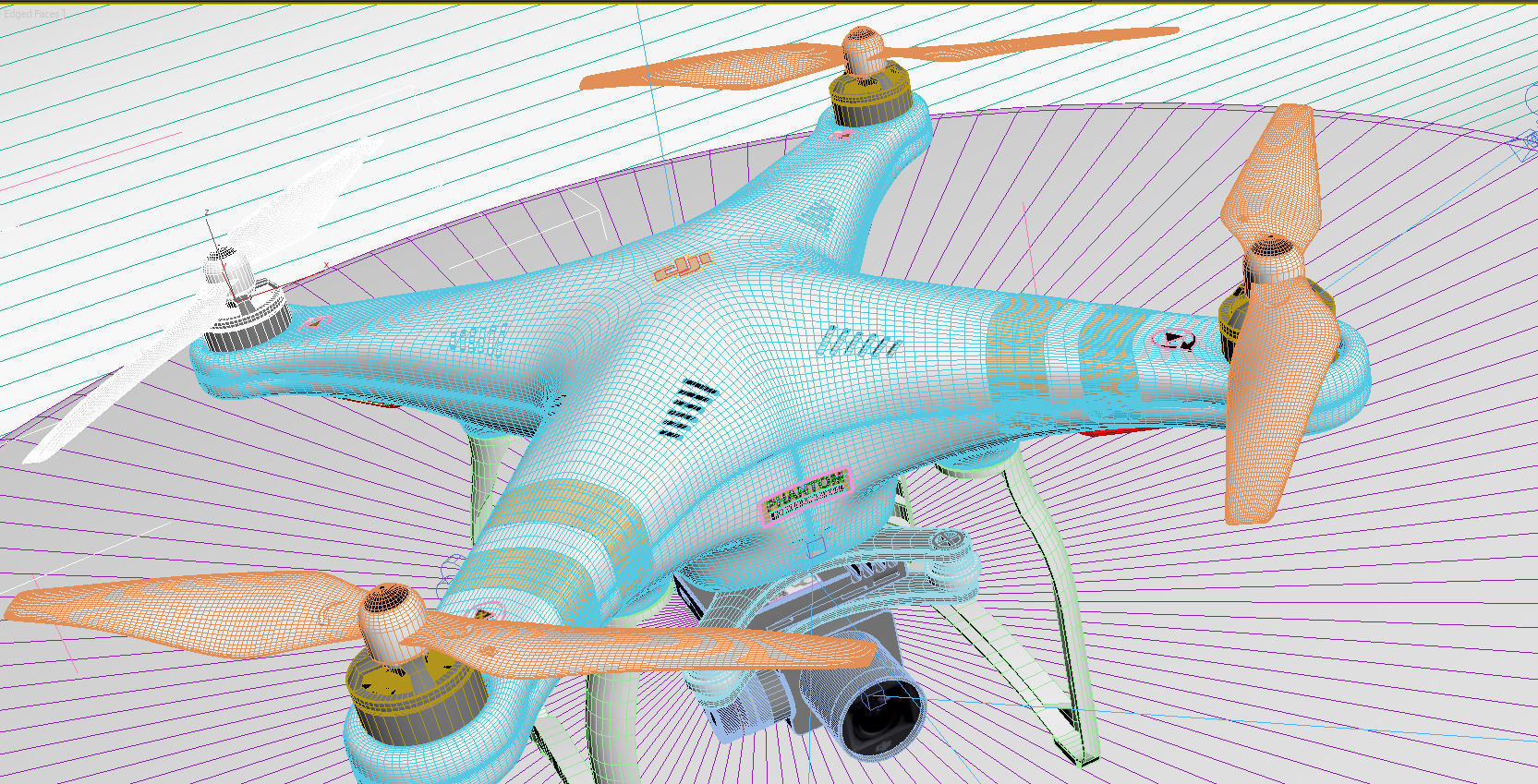 DJI Phantom3 Professional 3D model_2