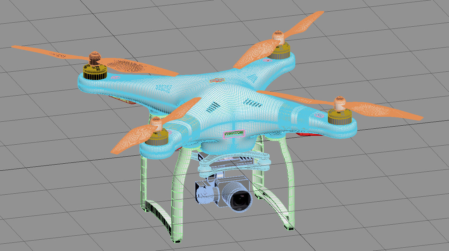 DJI Phantom3 Professional 3D model_8