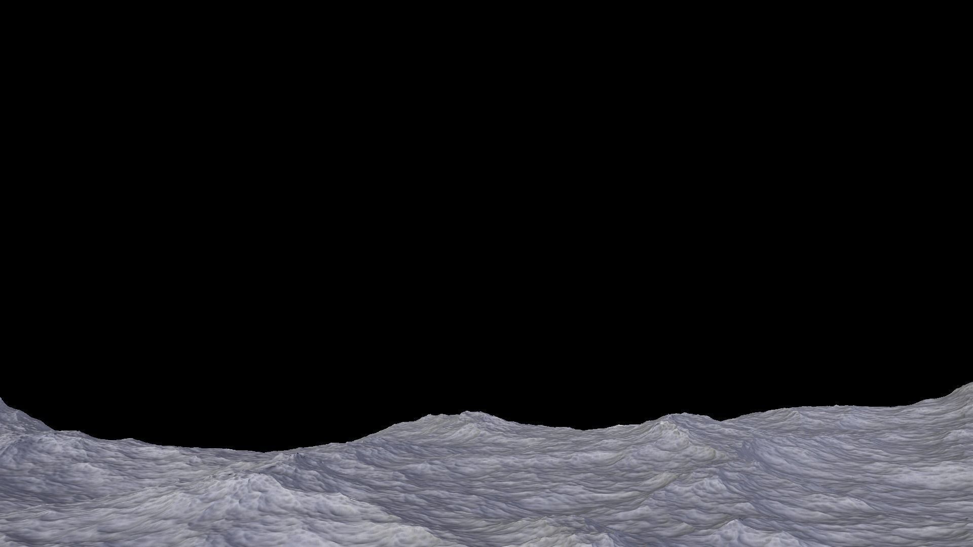 Ocean sea wave with clouds in sky 3D model_11