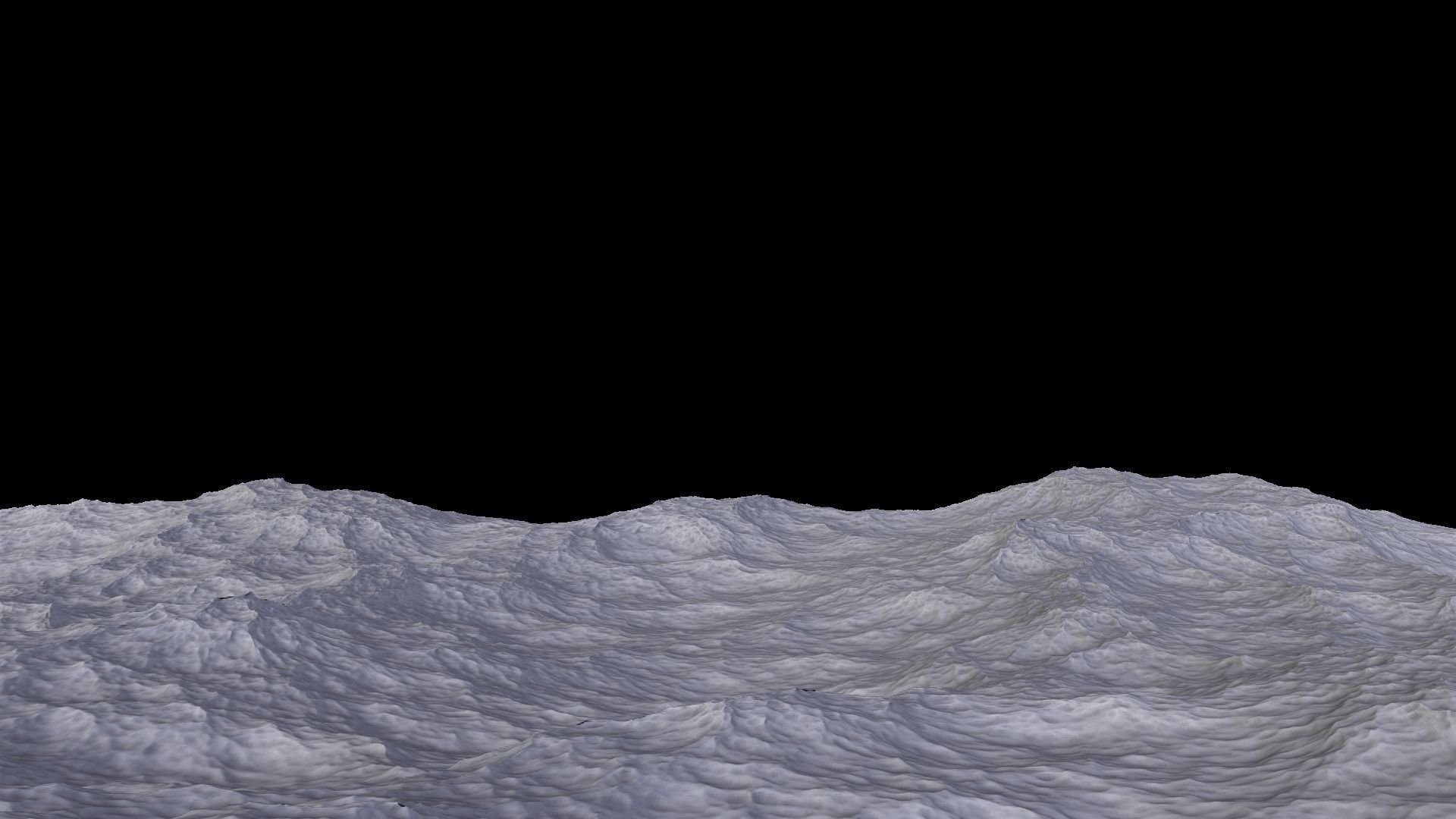 Ocean sea wave with clouds in sky 3D model_10