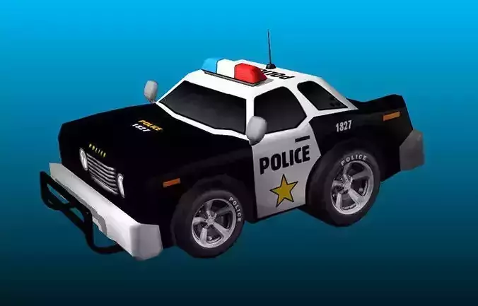 Cartoon Police Car