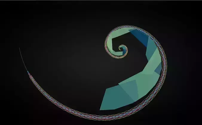 bhbnmbnmbnmb spiral Low-poly 3D model