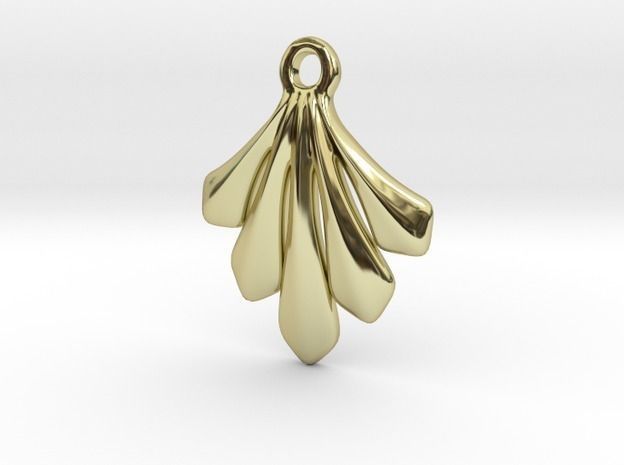 Leaf shape pendant 3D print model_1