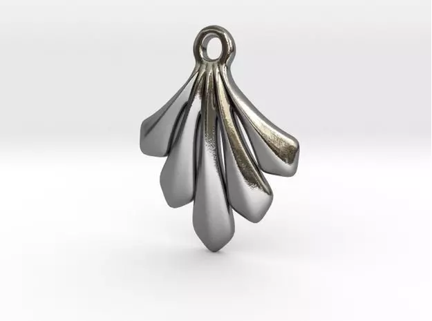 Leaf shape pendant 3D print model_0