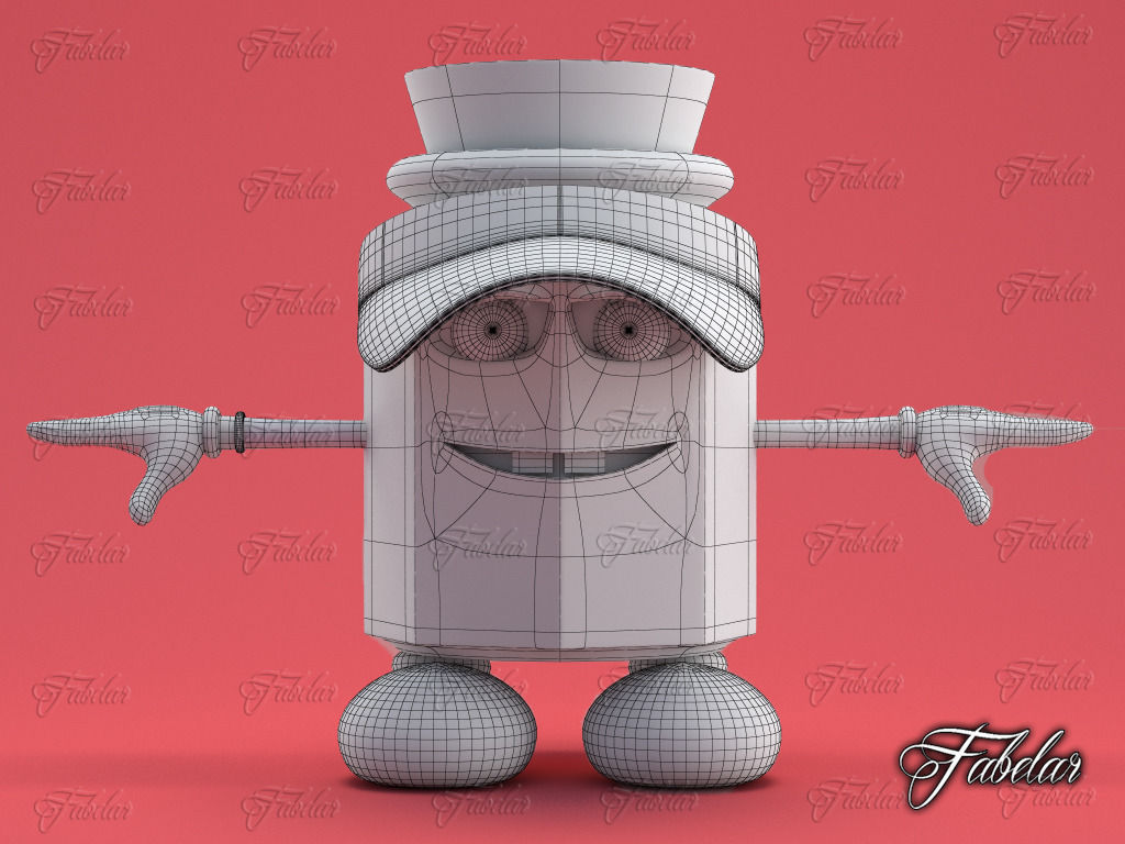 Pitu T-pose Low-poly 3D model_5