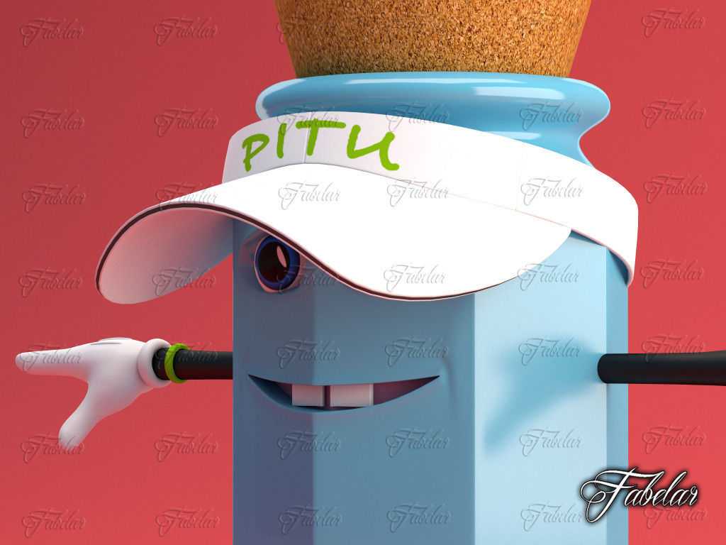 Pitu T-pose Low-poly 3D model_3