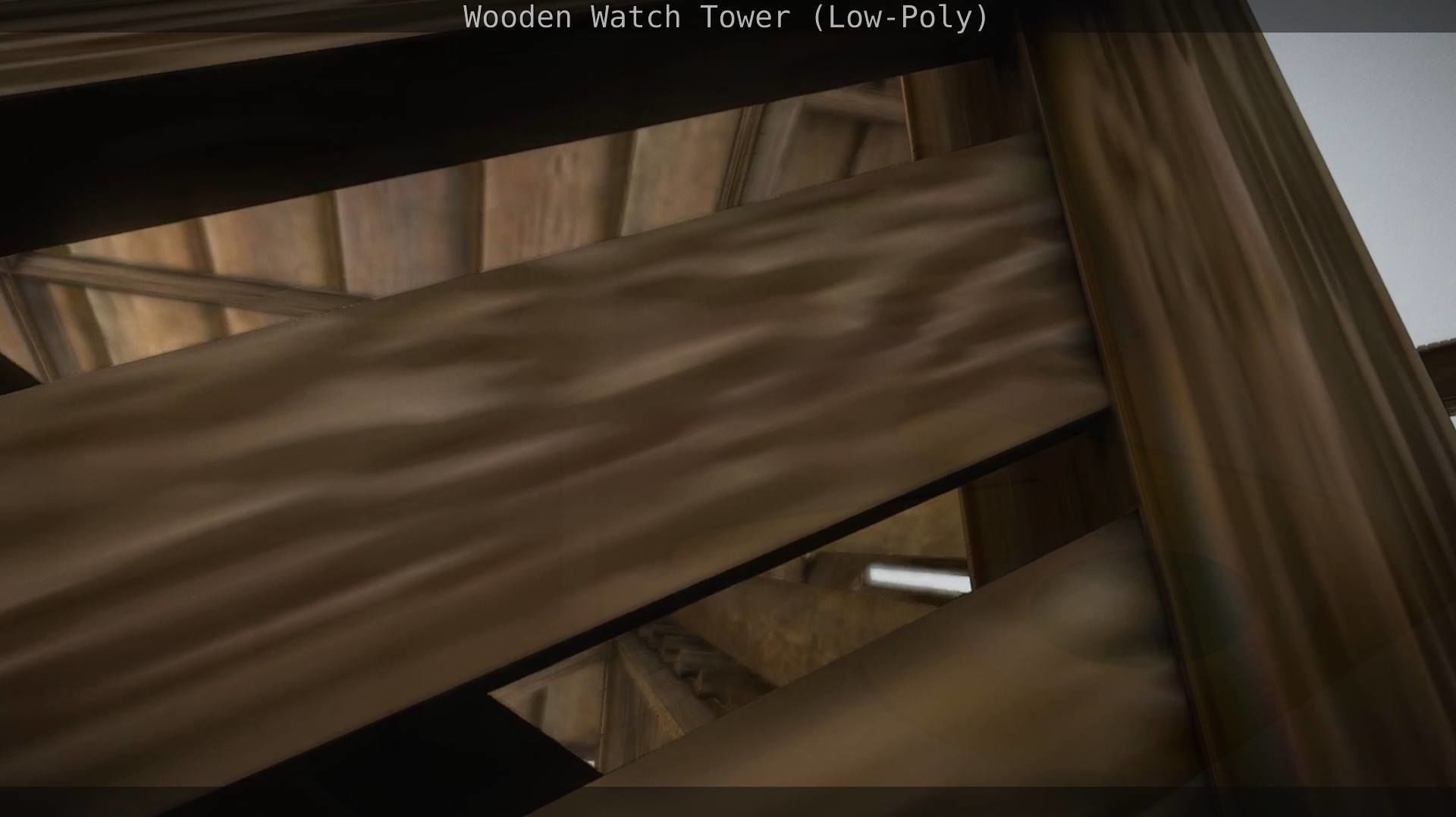 Watch Tower made of Wood Low-poly 3D model_119