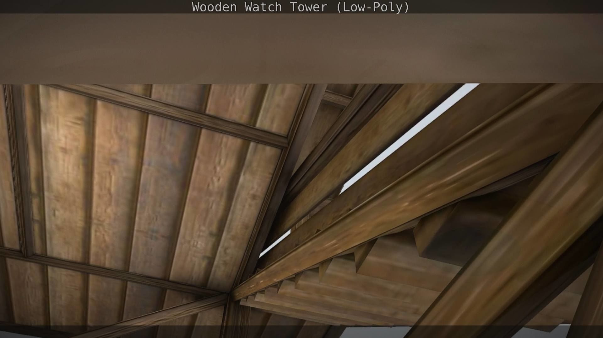 Watch Tower made of Wood Low-poly 3D model_116
